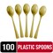 Party Solids 100 Pcs Disposable Utensils – Heavy Duty Plastic Cutlery Set – Premium Plastic Forks, Spoons or Knives for Parties, Events, Catering & Tableware Supplies by Exquisite